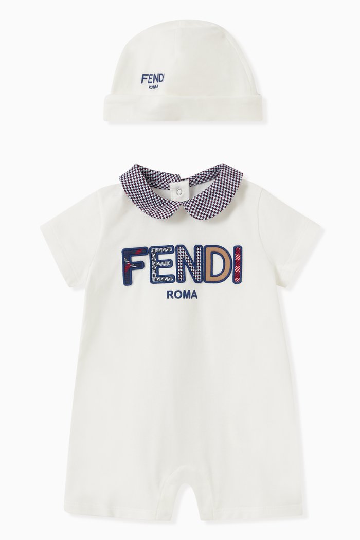 

Logo Jumpsuit Set in Cotton, White