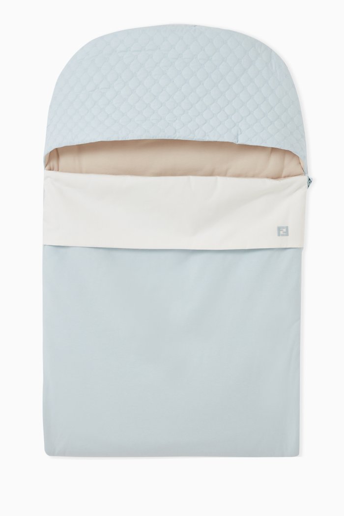

Quilted Sleeping Bag in Cotton, Blue