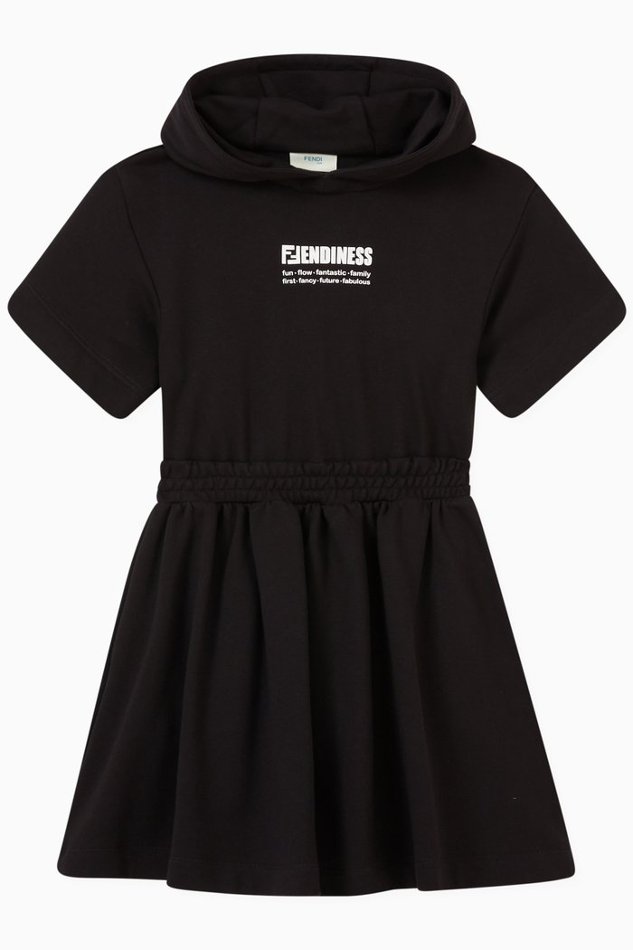 

Logo Sweater Dress in Cotton, Black