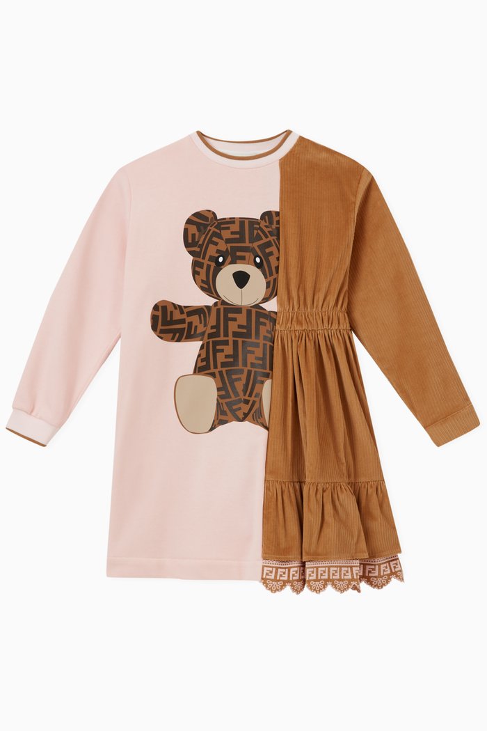 

Teddy Bear Corduroy Dress in Cotton, Multicolour