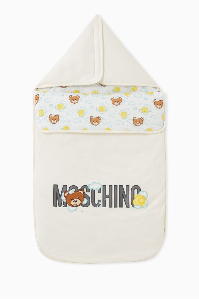 

Multi Logo-print Sleeping Bag in Cotton, White