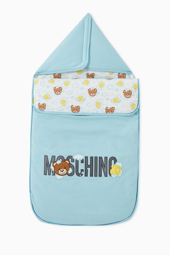 

Multi Logo-print Sleeping Bag in Cotton, Blue