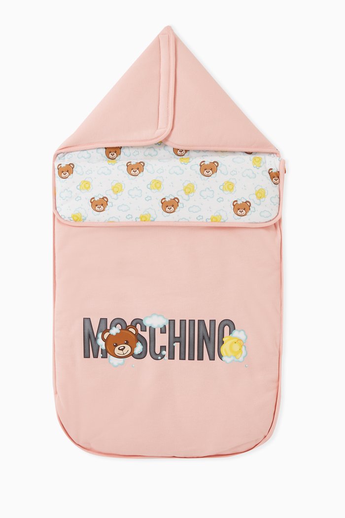 

Multi Logo-print Sleeping Bag in Cotton, Pink