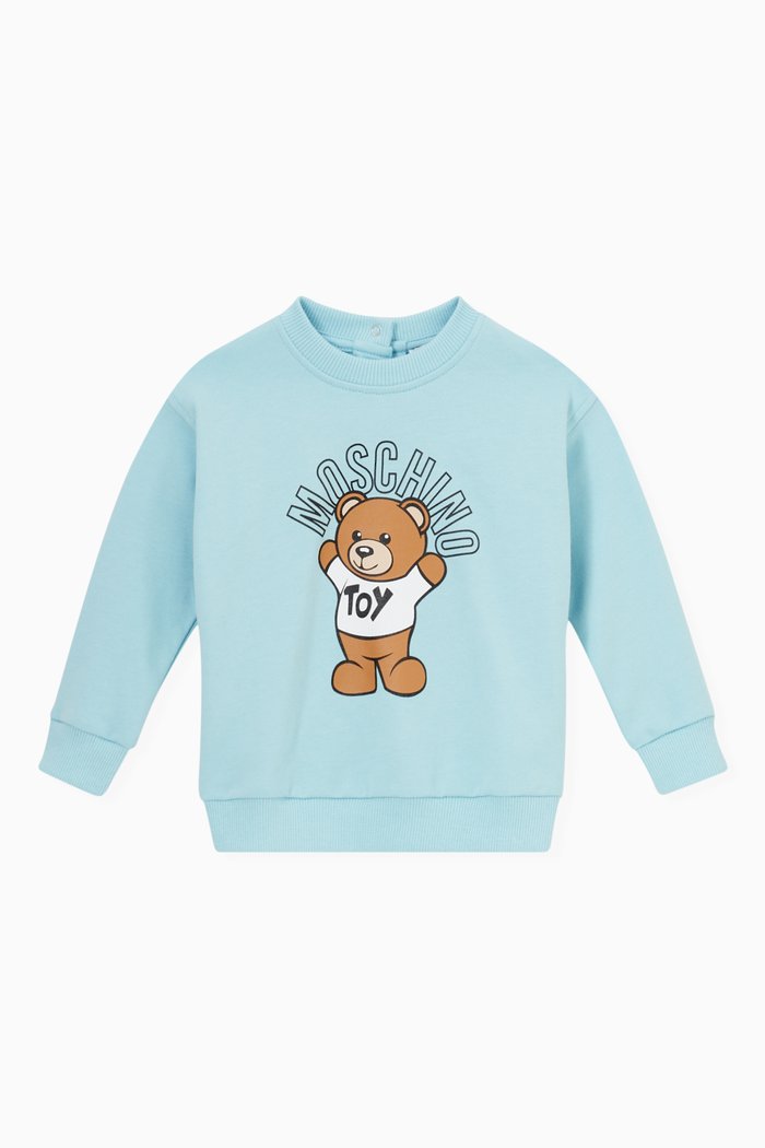 

Illustrated Sweatshirt in Cotton, Blue