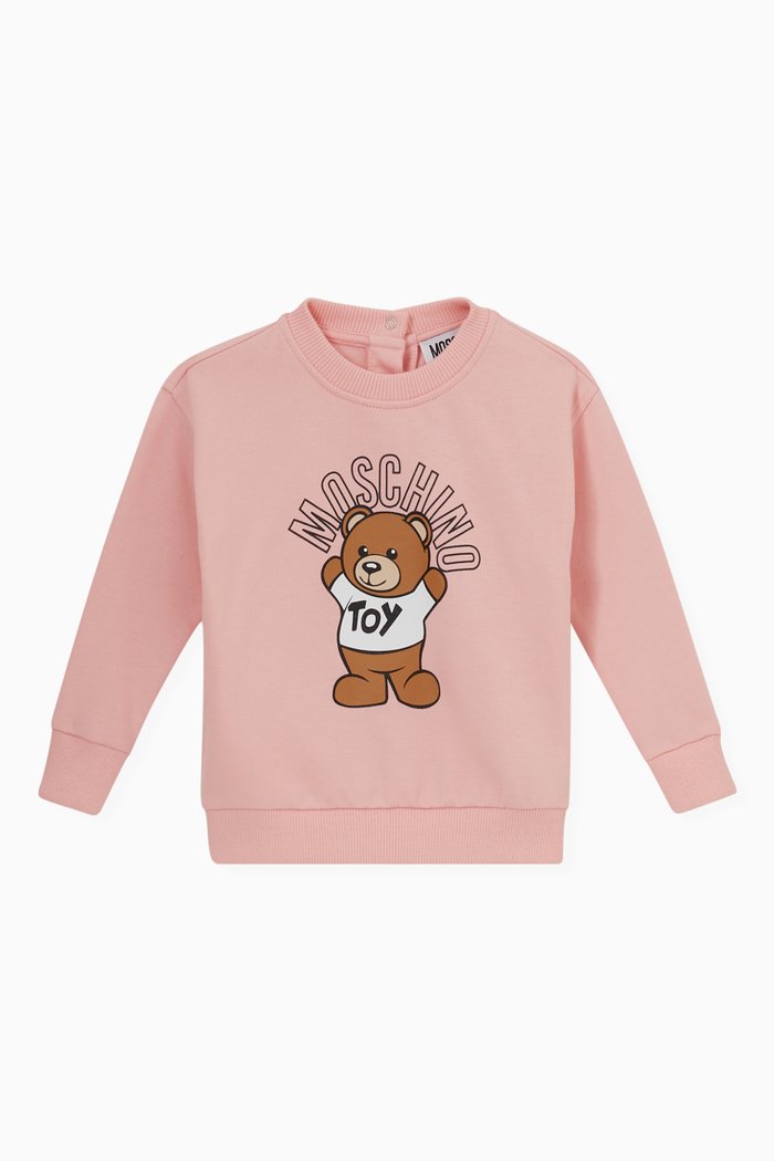 

Illustrated Sweatshirt in Cotton, Pink