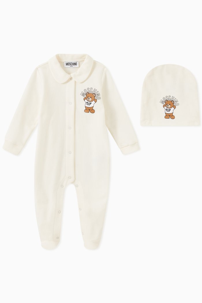 

Bear Pyjamas in Cotton, Set of Two, White