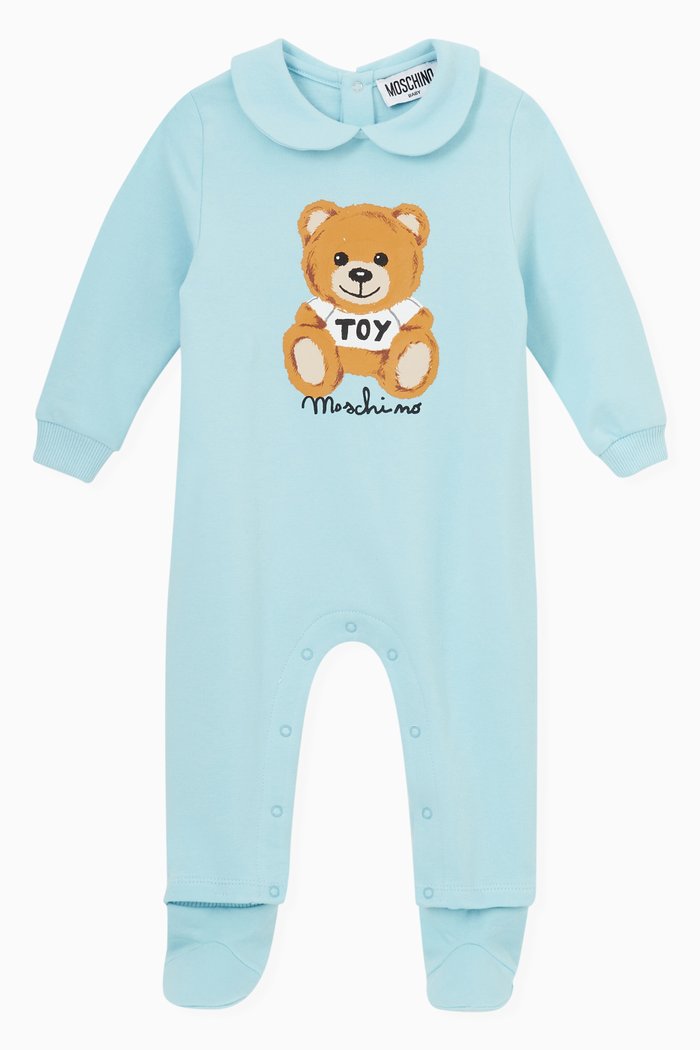 

Teddy Bear Romper in Jersey, Blue