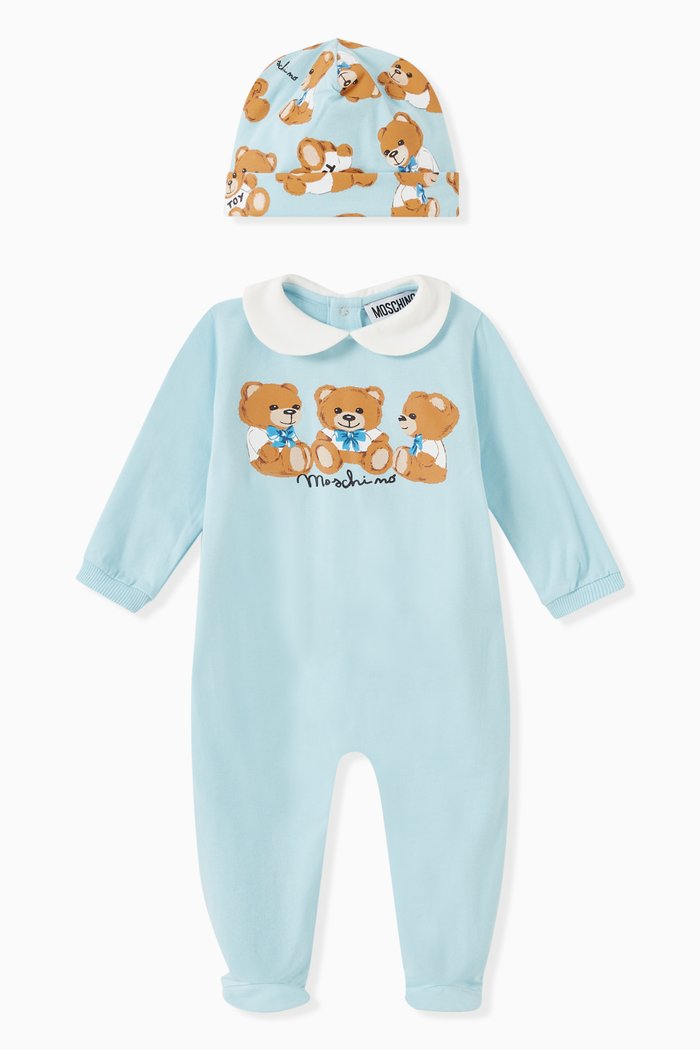 

Teddy Bear Print Pyjamas, Set of Two, Blue