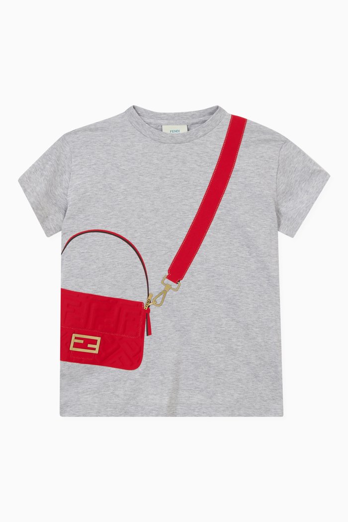 

Crossbody Bag T-shirt in Cotton, Grey
