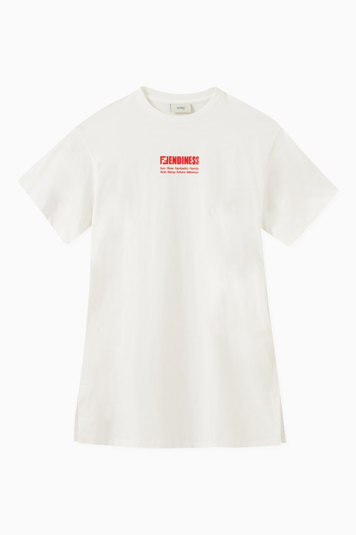 

Fendiness Logo T-shirt in Cotton Jersey, White