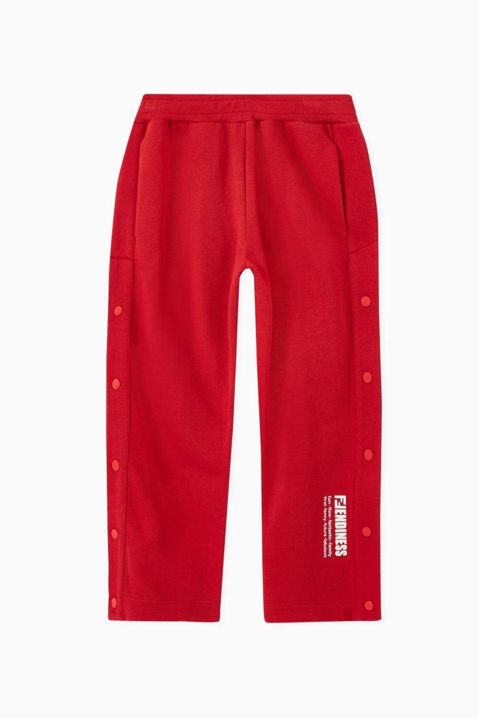 

Fendiness Logo Sweatpants in Cotton, Red