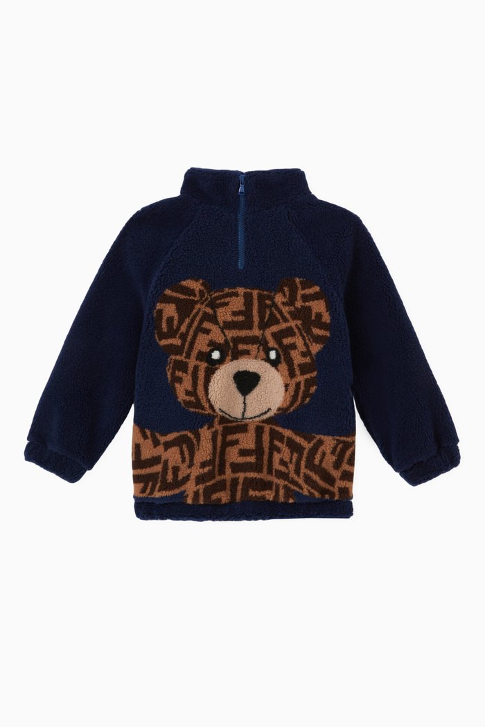 

Teddy Bear Sweatshirt in Wool, Blue