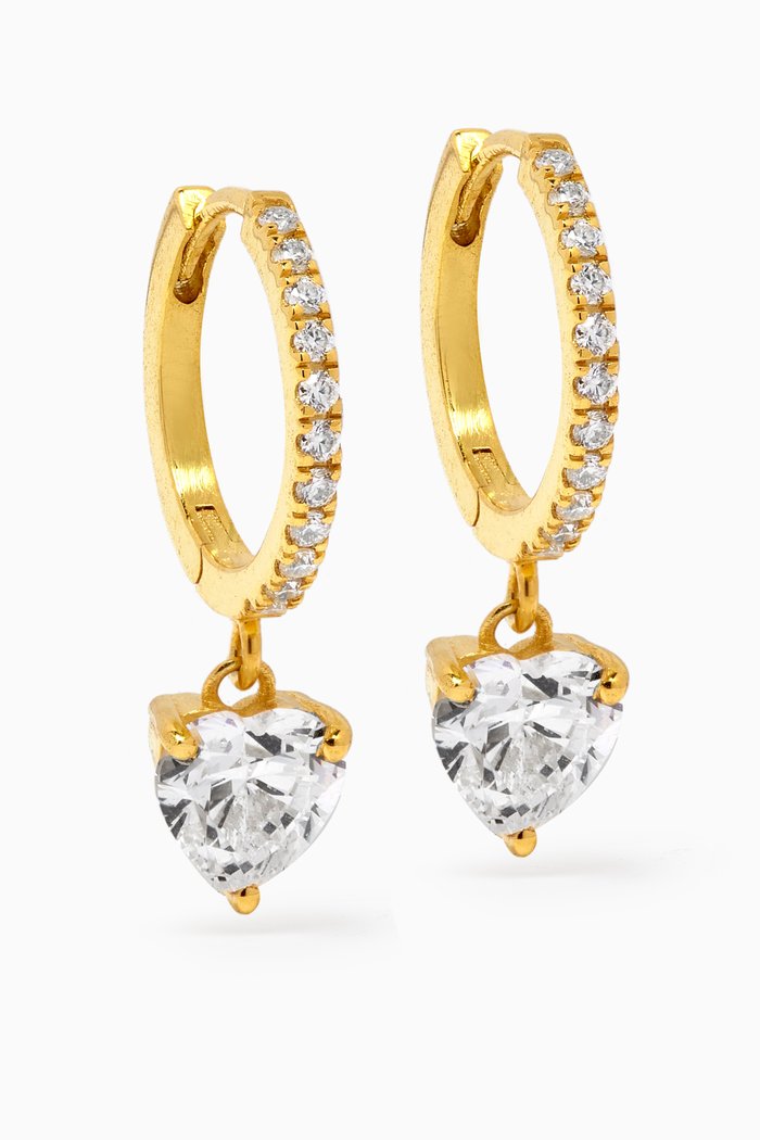 

Heart Scarlett Earrings in Gold Vermeil, Yellow