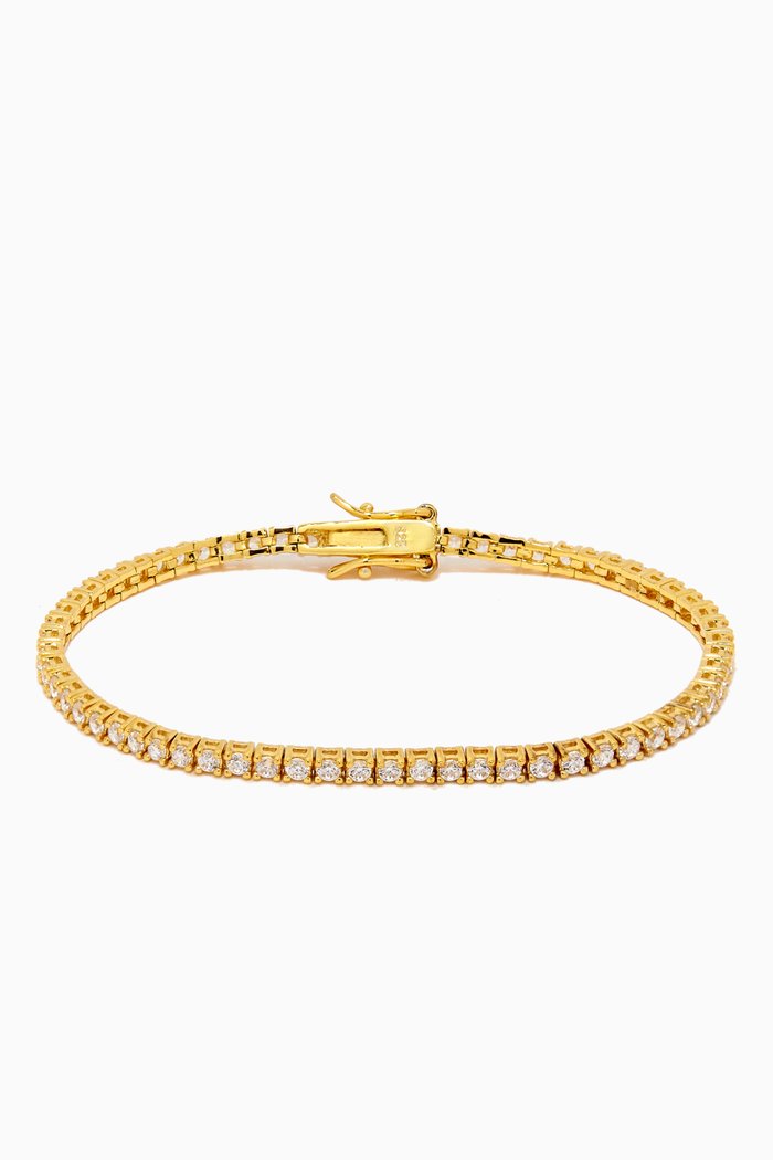 

Tennis Bracelet in Gold Vermeil, Yellow