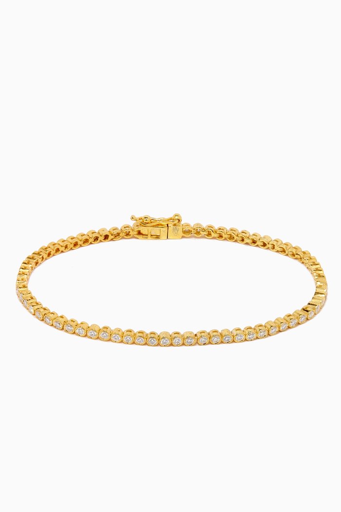 

Mademoiselle Petite Tennis Bracelet in Gold Vermeil, Yellow