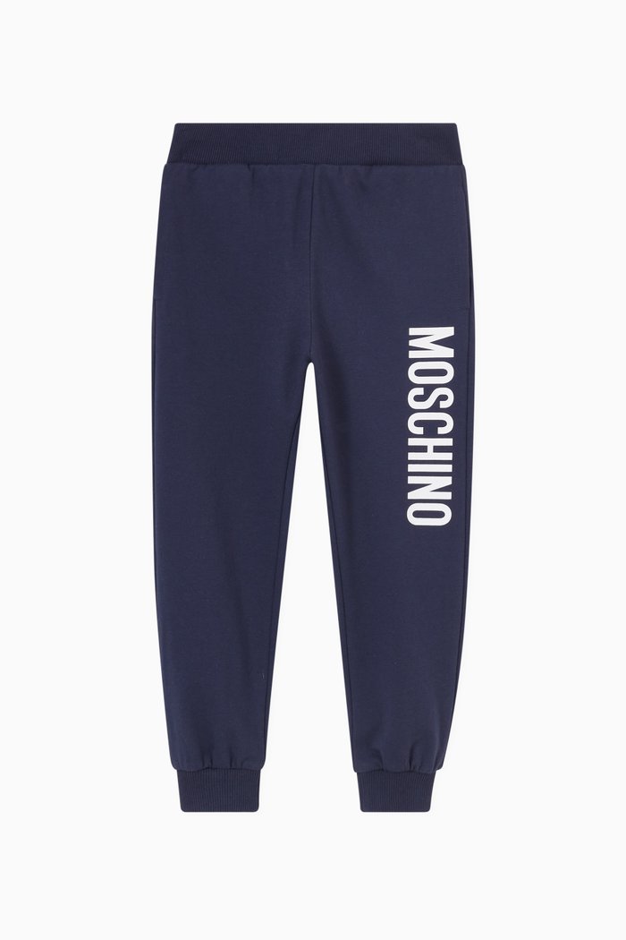 

Logo Print Sweatpants in Cotton, Blue