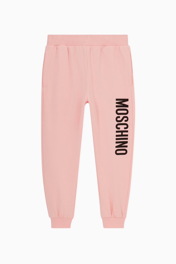

Logo Print Sweatpants in Cotton, Pink