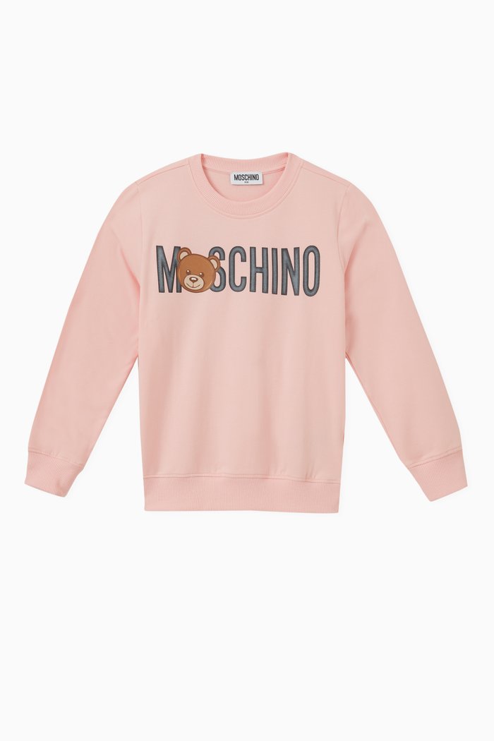

Macro-logo Sweatshirt in Cotton, Pink