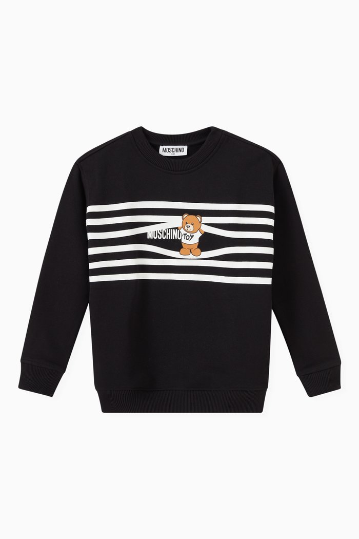 

Illustrated Sweatshirt in Jersey, Black