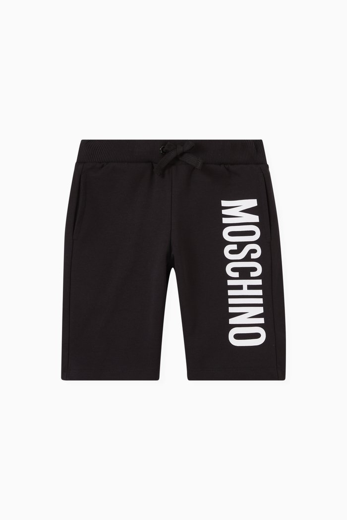 

Logo Print Shorts in Jersey, Black