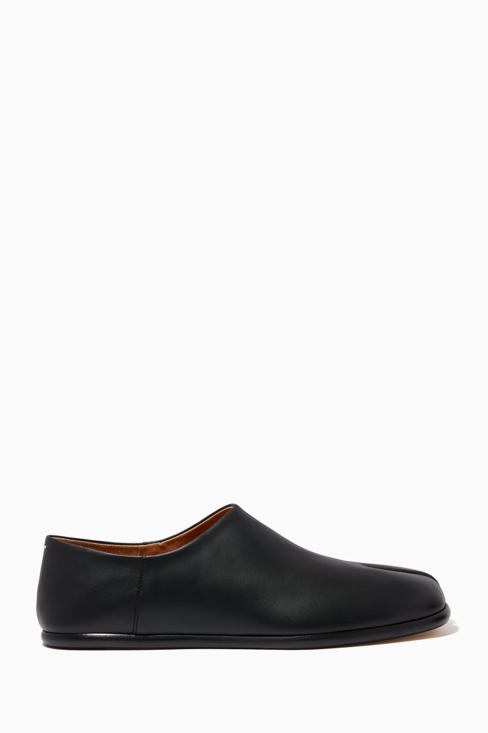

Tabi Slip-on Shoes in Leather, Black