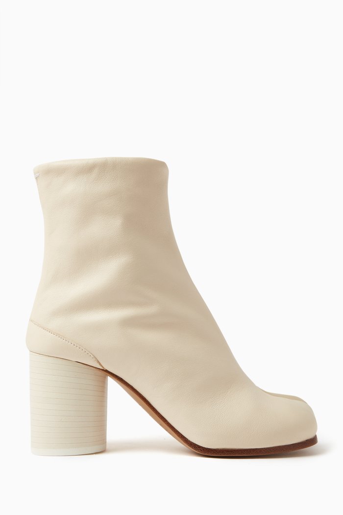 

Tabi 80 Ankle Boots in Leather, White