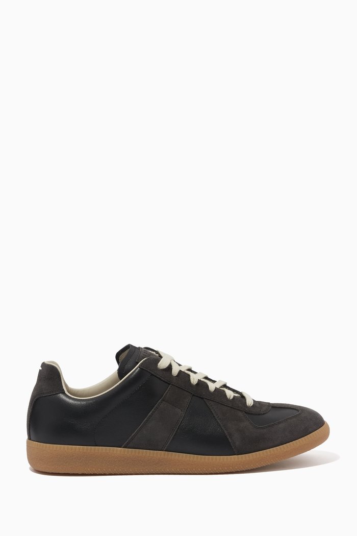 

Replica Sneakers in Nappa Leather & Suede, Black