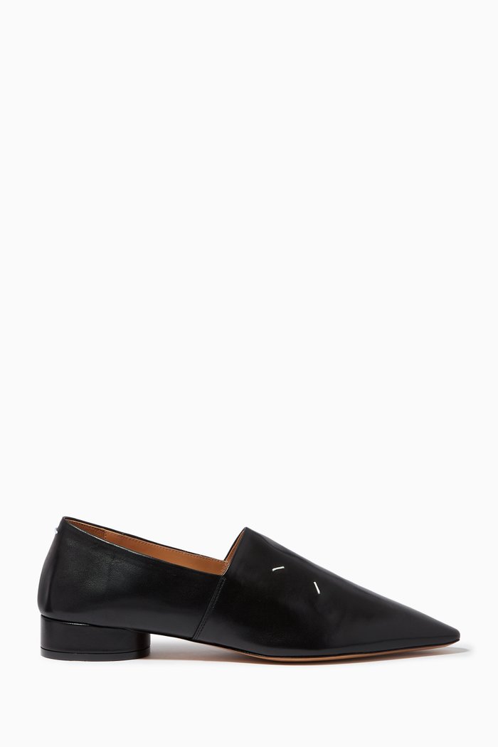 

4-stitches Loafers in Ovine Leather, Black
