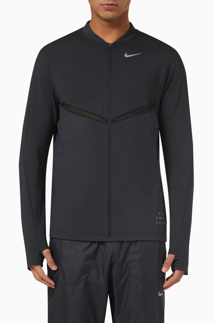 

Dri-FIT Run Division Zip-up Running Top, Black