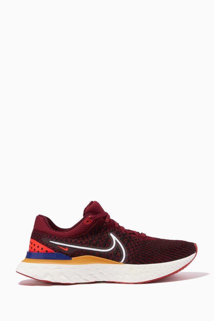 

React Infinity Run Flyknit 3 Sneakers in Textile, Red