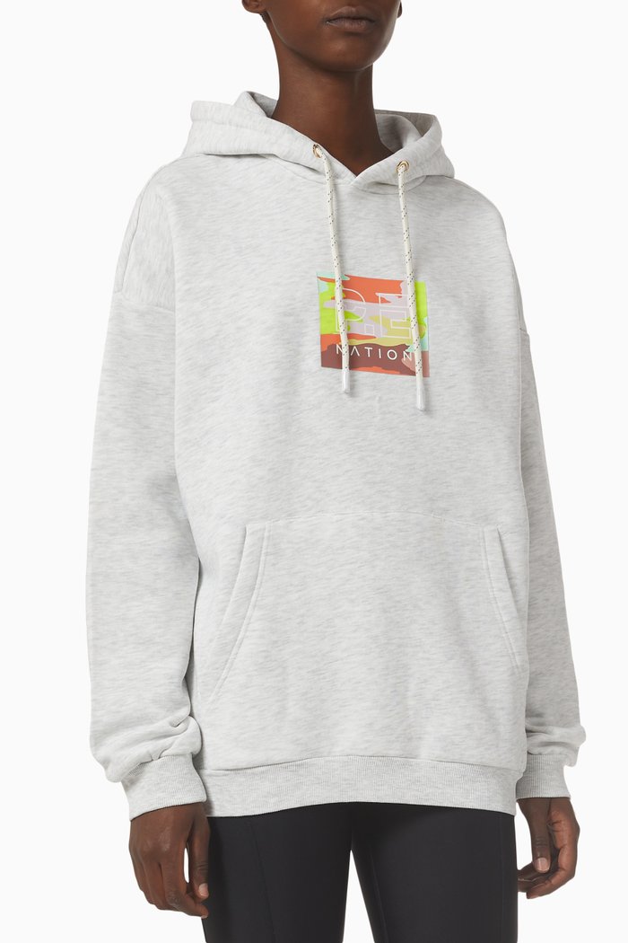 

Upward Hoodie in Organic Cotton Blend, Grey