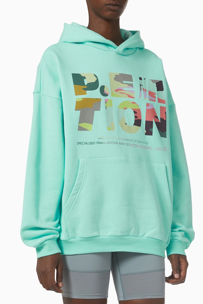 

Longitude Hoodie in Organic Cotton Blend, Blue