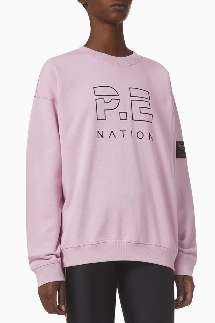

Heads Up Sweatshirt in Organic Cotton, Purple