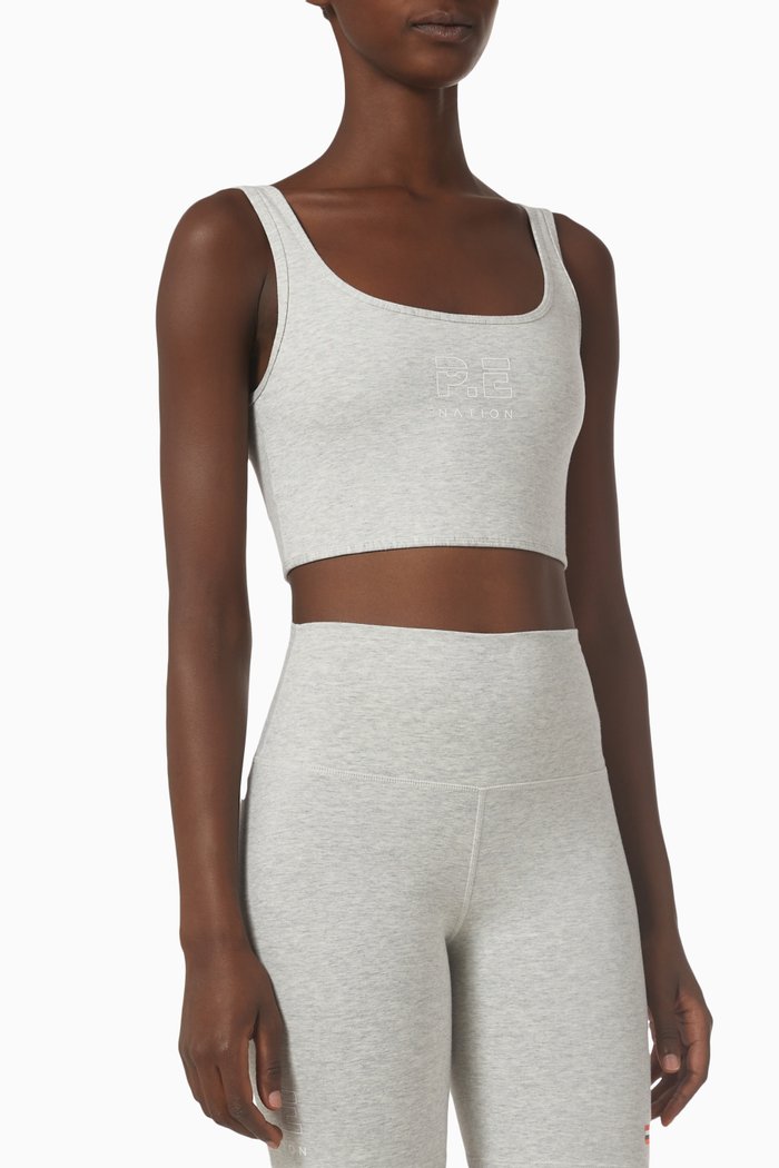 

The Leadoff Sports Bra in Organic Cotton Blend, Grey