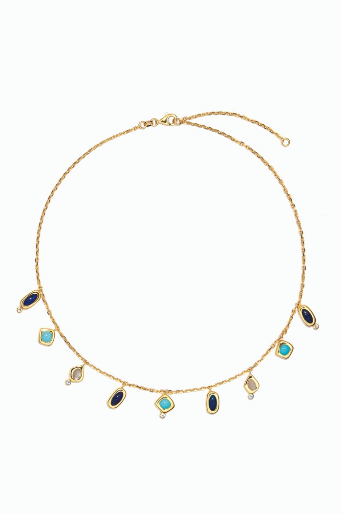 

Ocean Dangle Necklace in 14kt Gold Vermeil, Yellow