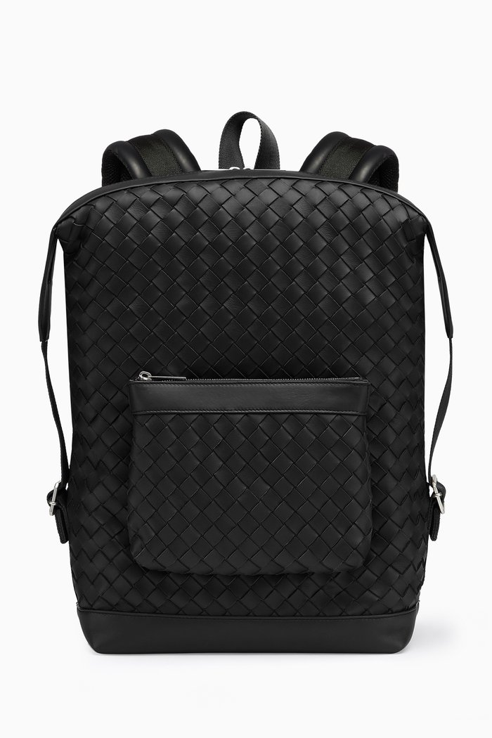 

Classic Intrecciato Backpack in Lamb Skin, Black