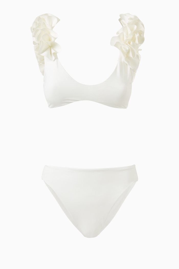 

Juanita High-waist Bikini Set in Lycra, Neutral