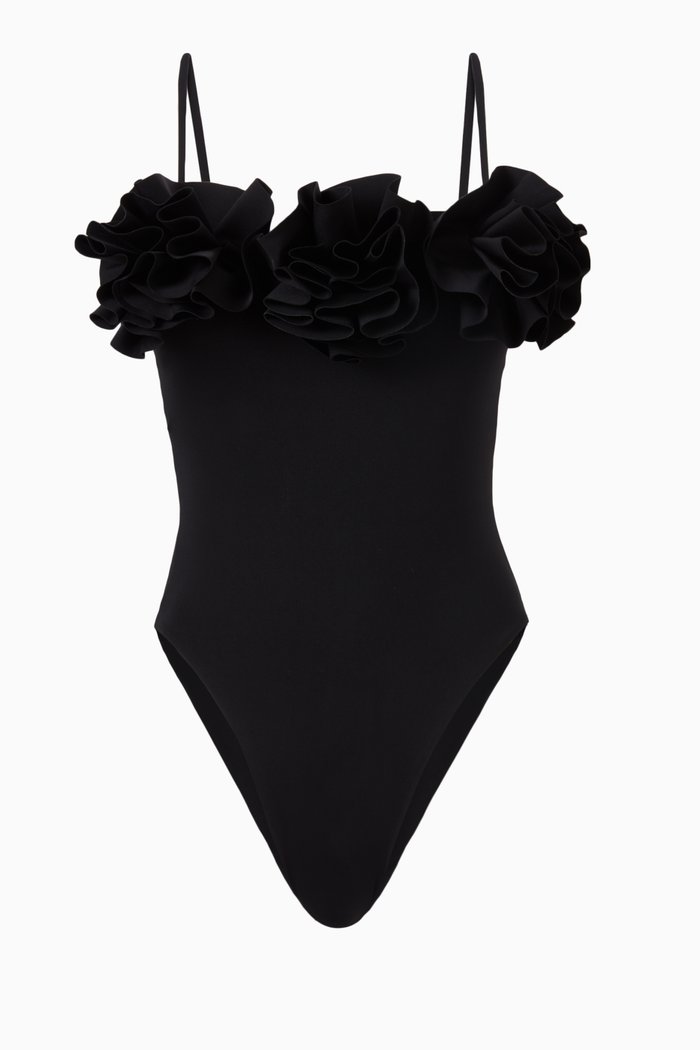 

Danae One-piece Swimsuit in Stretch Nylon, Black