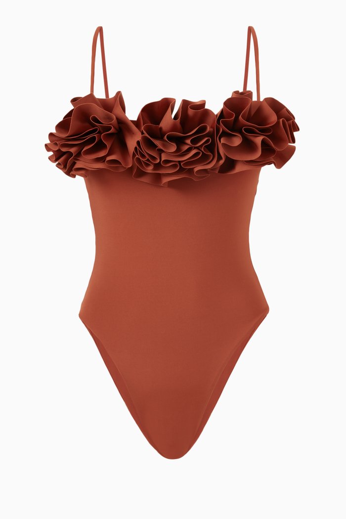 

Danae One-piece Swimsuit in Stretch Nylon, Red
