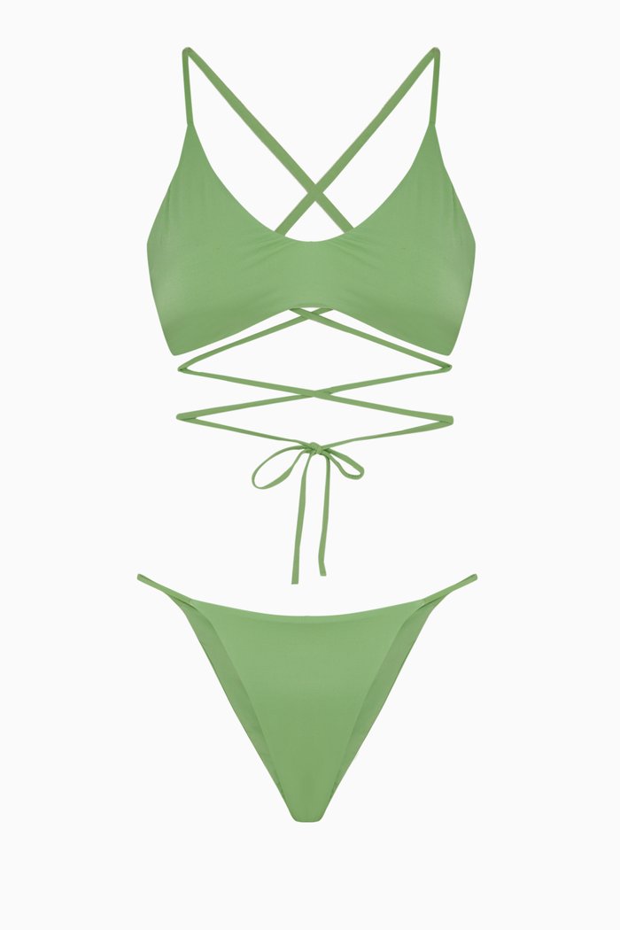 

Estela Bikini in Stretch Nylon, Green