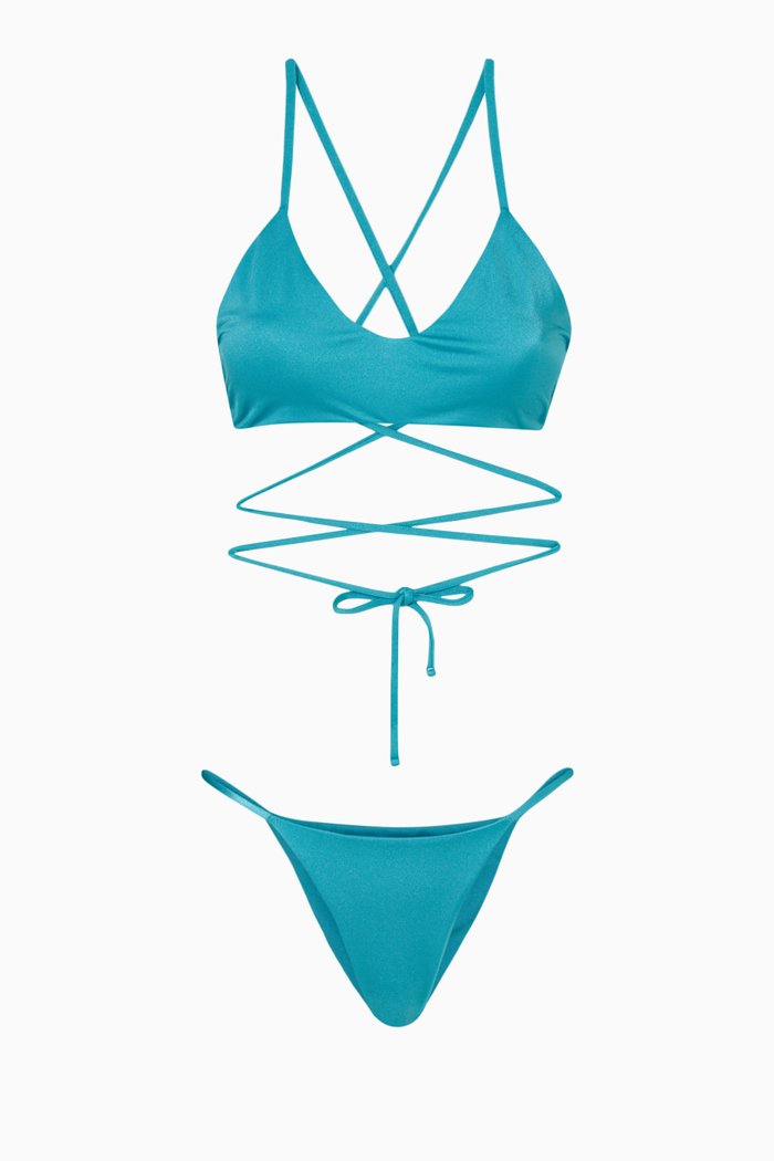 

Estela Bikini in Stretch Nylon, Blue