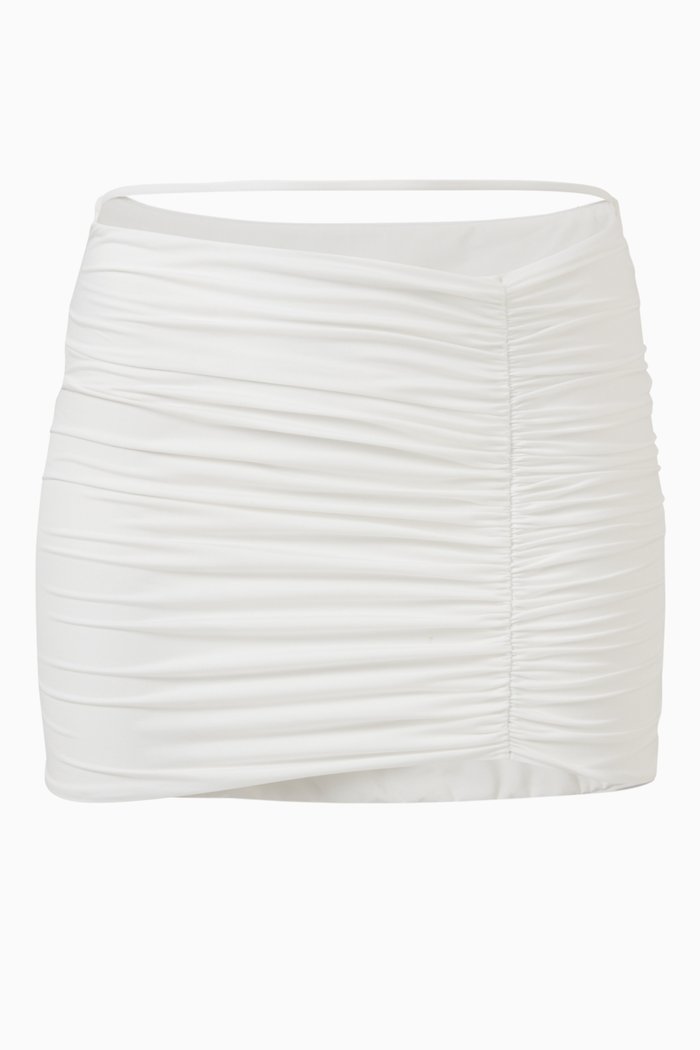 

Zoe Mini Skirt in Stretch Nylon, Neutral