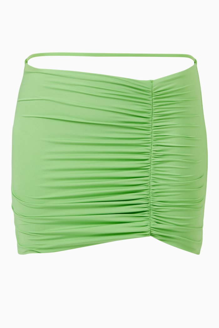 

Zoe Mini Skirt in Stretch Nylon, Green