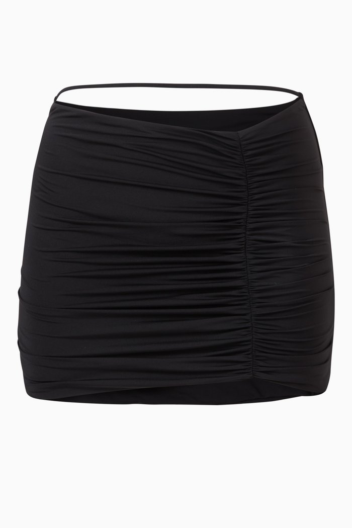 

Zoe Mini Skirt in Stretch Nylon, Black