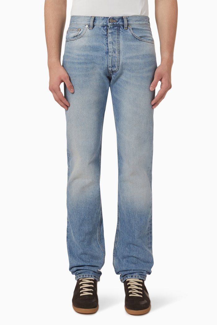 

5-pocket Jeans in Cotton Denim, Blue