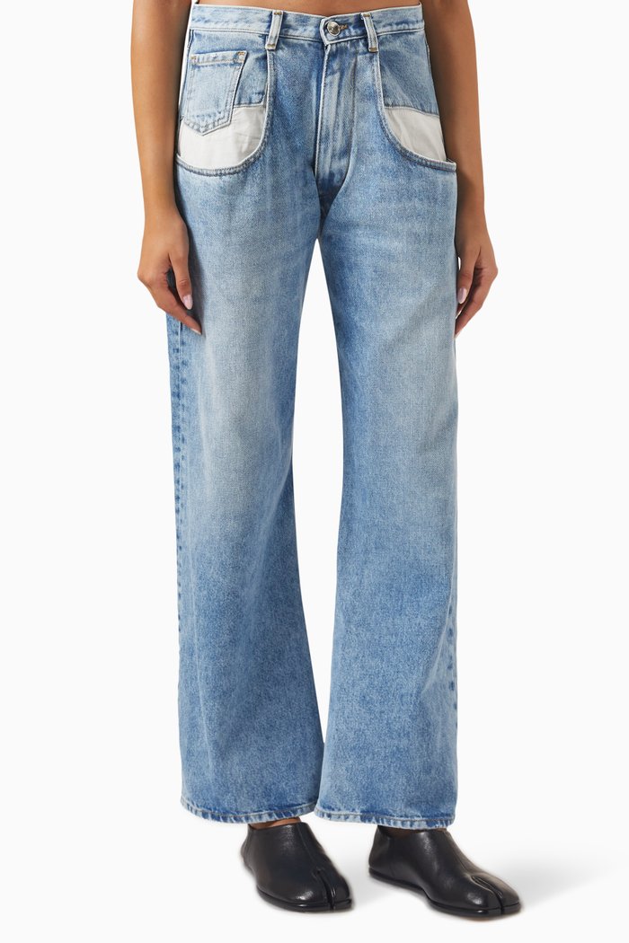 

Recut Relaxed Jeans in denim, Multicolour