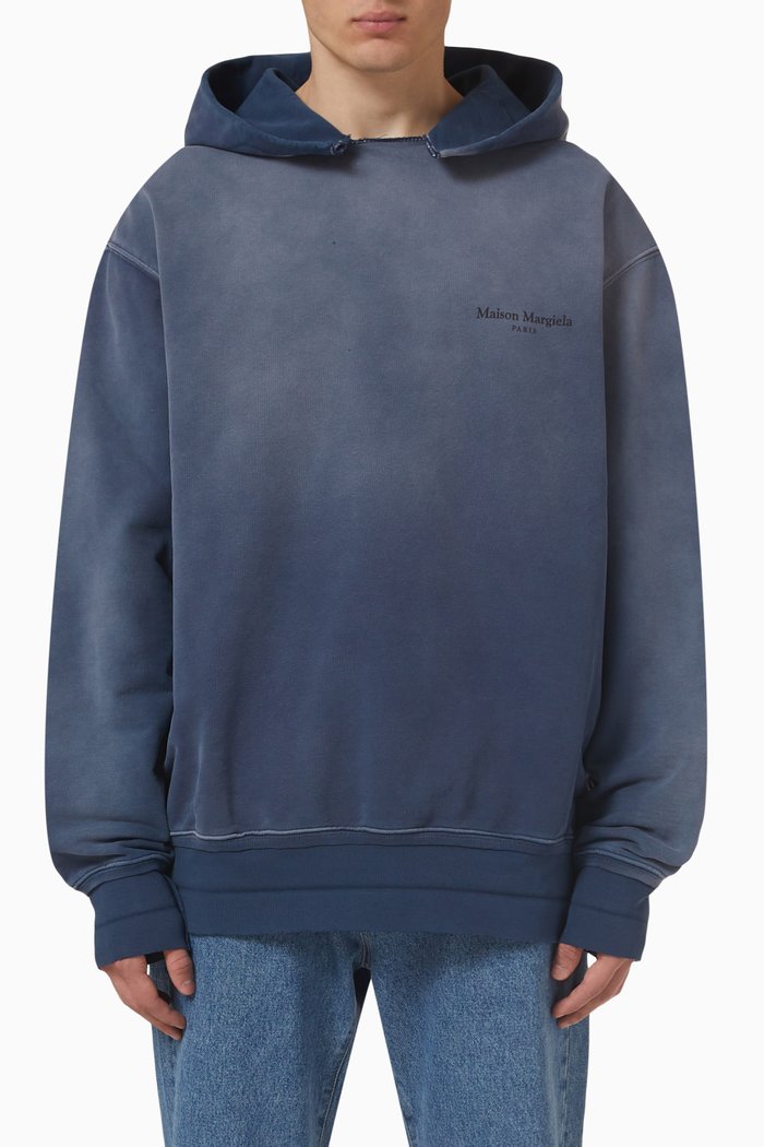 

Hoodie in Cotton, Blue
