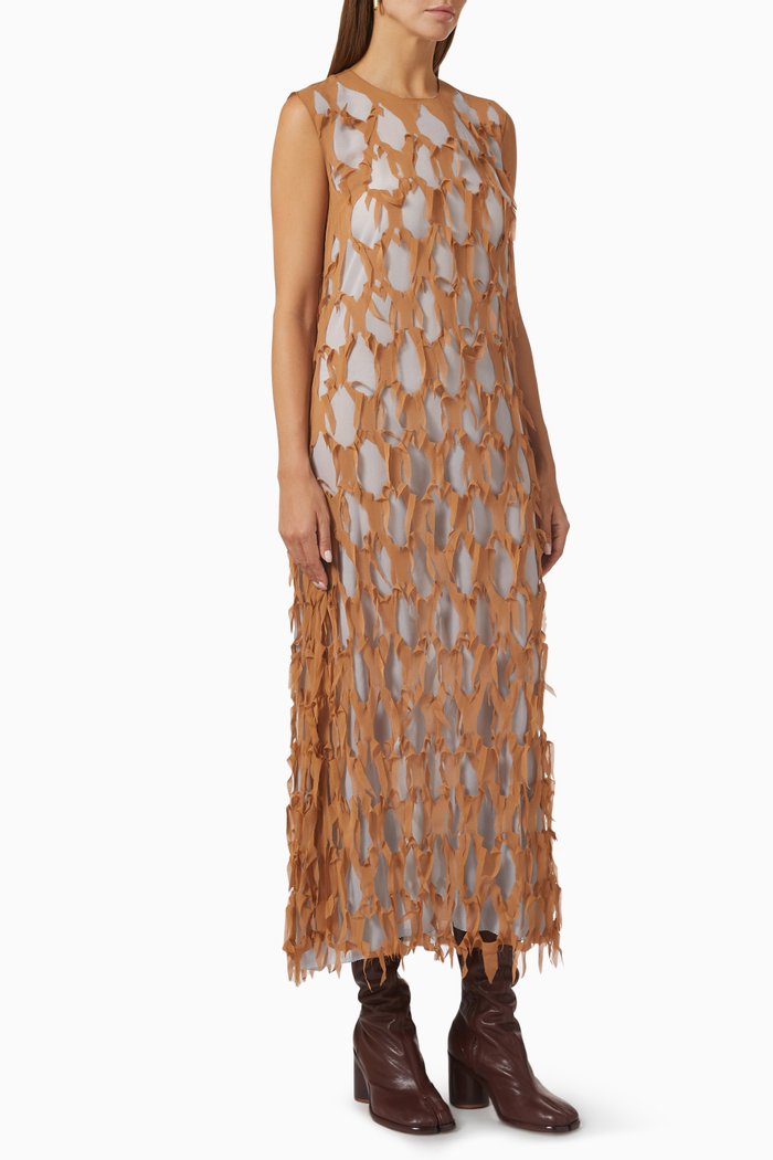 

Sleeveless Dress in Silk, Pink