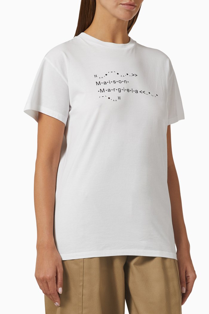 

Font Generator Print T-shirt in Cotton Jersey, White