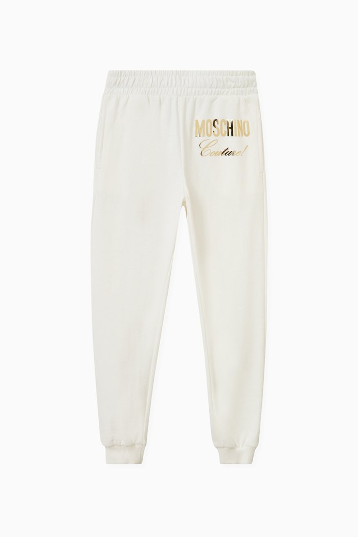 

Logo Print Sweatpants in Cotton, White